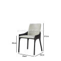 Włoskie minimalistyczne białe i czarne skórzane krzesła do argania